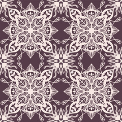 Floral ornament. Lace seamless pattern. Vector. Template for design invitation, background, wallpaper, fabric and textile, wallpaper, packaging