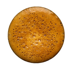The High resolution photo of Top view of espresso shot foam