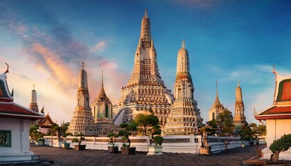 Fototapeta premium wat arun the temple of dawn in bangkok thailand