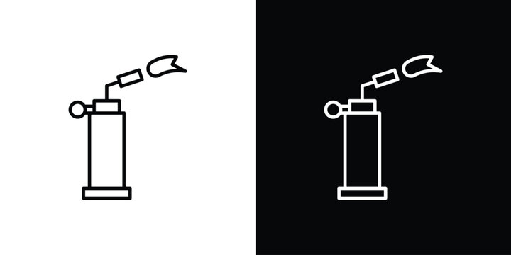 Blowtorch icon. thin line for web and mobile, modern minimalistic style
