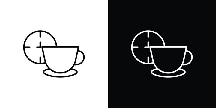 Break icon. thin line for web and mobile, modern minimalistic style
