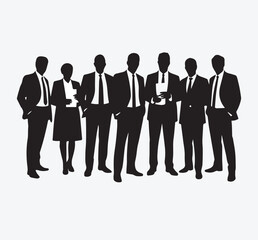 businessman group silhouette,