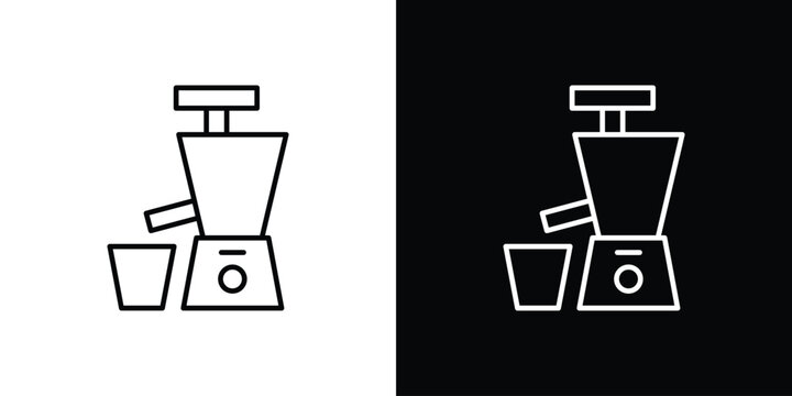 Cold pressed juicer icon. thin line for web and mobile, modern minimalistic style