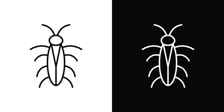 Cockroach icon. thin line for web and mobile, modern minimalistic style
