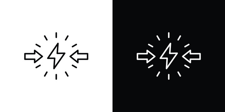 Conflict icon. thin line for web and mobile, modern minimalistic style