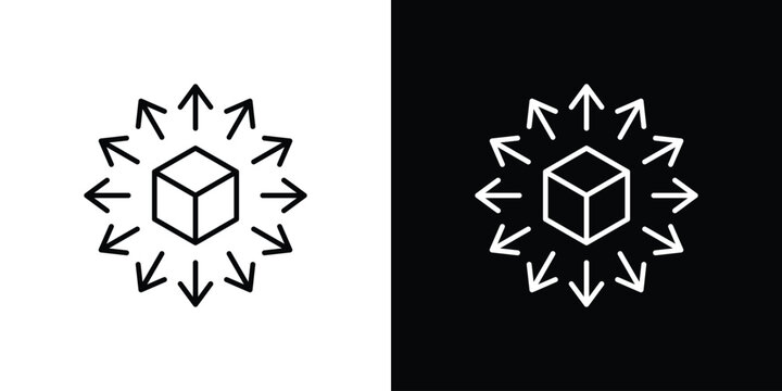 Distribution box icon. thin line for web and mobile, modern minimalistic style