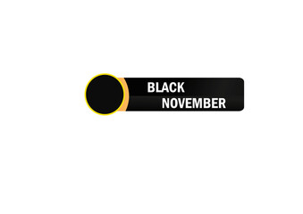 Black november Ribbon isolated on white