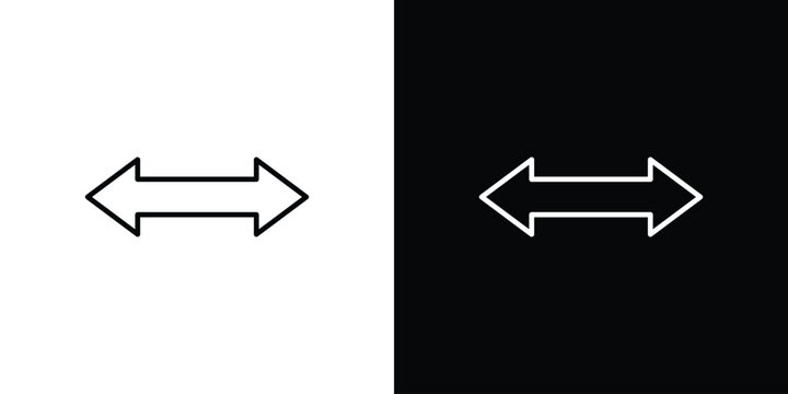 Double arrow icon. thin line for web and mobile, modern minimalistic style