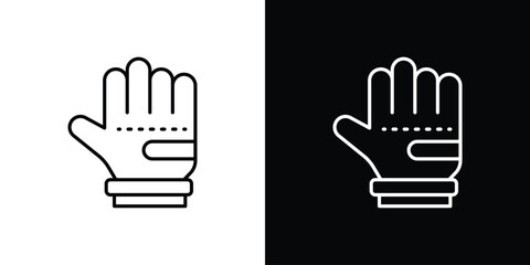 Fototapeta premium Fitness Gloves icon. thin line for web and mobile, modern minimalistic style