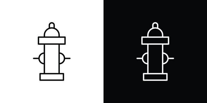 Fire hydrant icon. thin line for web and mobile, modern minimalistic style