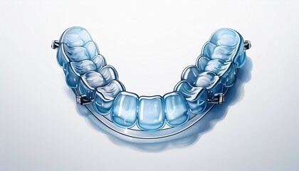 removable brace invisible retainer white background