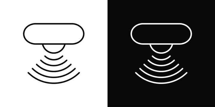 Motion sensor icon. thin line for web and mobile, modern minimalistic style