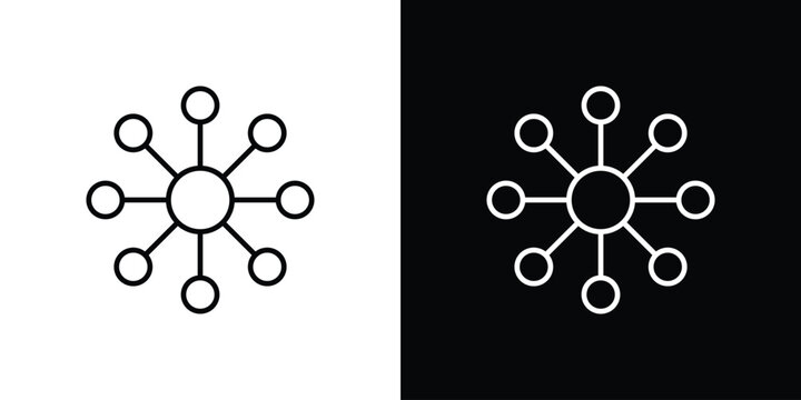 Multi channel icon. thin line for web and mobile, modern minimalistic style