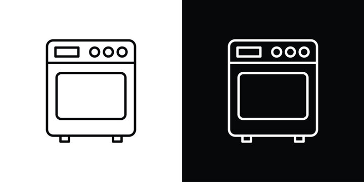Oven icon. thin line for web and mobile, modern minimalistic style