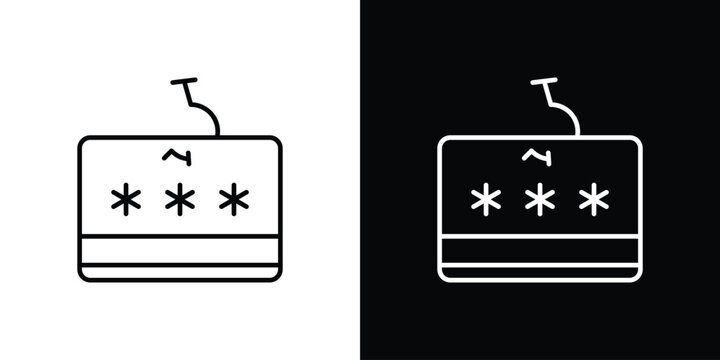 Password phishing icon. thin line for web and mobile, modern minimalistic style