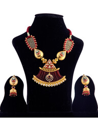 Traditional Indian Necklace and Jhumka Set