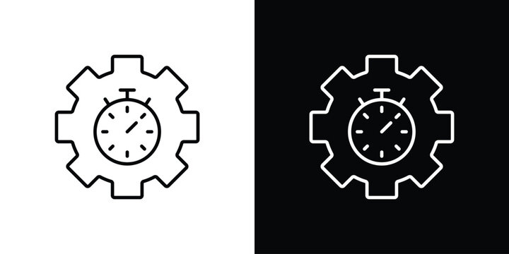 Productivity icon. thin line for web and mobile, modern minimalistic style