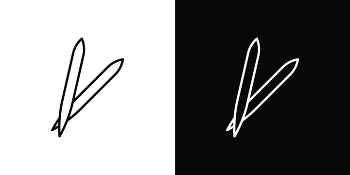 Toothpick icon. thin line for web and mobile, modern minimalistic style