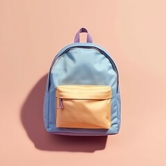 Colorful warm pastel gradient color canvas backpack