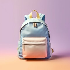 Colorful warm pastel gradient color canvas backpack