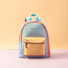 Colorful warm pastel gradient color canvas backpack