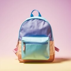 Colorful warm pastel gradient color canvas backpack