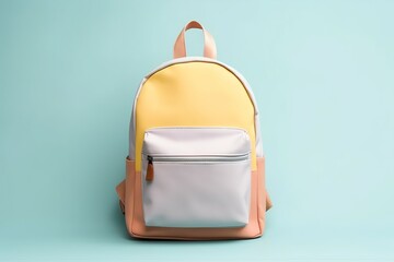 Colorful warm pastel gradient color canvas backpack