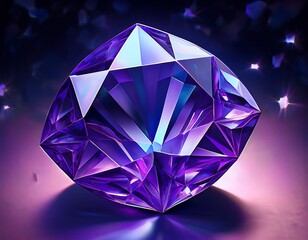 purple shiny gemstones diamond geometric crystal sapphire jewel
