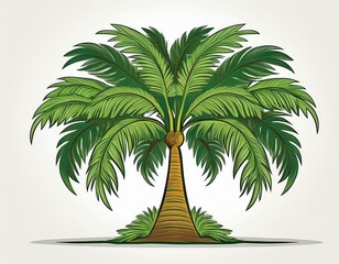 palm tree isolated with white background