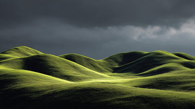 Green hills landscape stock photo for background wallpaper and nature photography inspiration