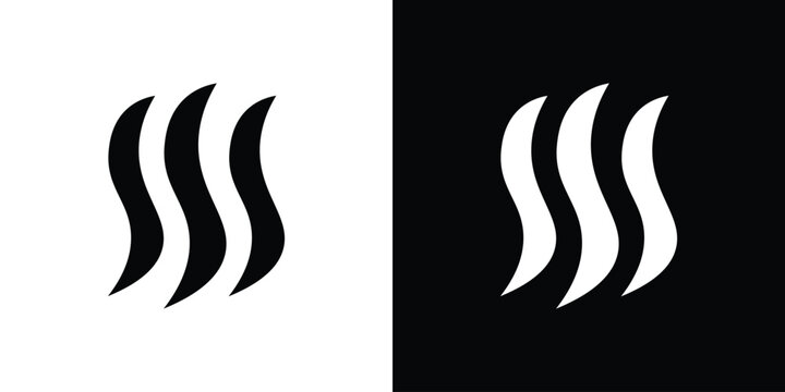 Hot icon. Vector illustration. Silhouette in black color