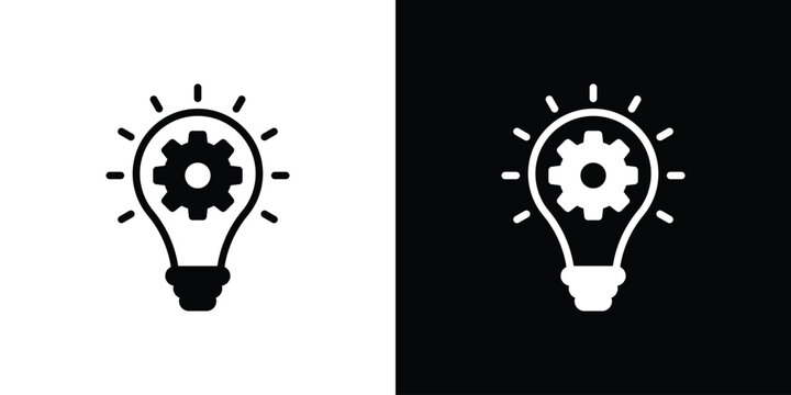 Implementation icon. Vector illustration. Silhouette in black color