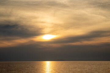 Cloudy summer sunset, Acharavi, Corfu, Greece