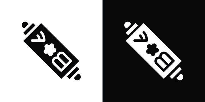 Mezuzah icon. Vector illustration. Silhouette in black color