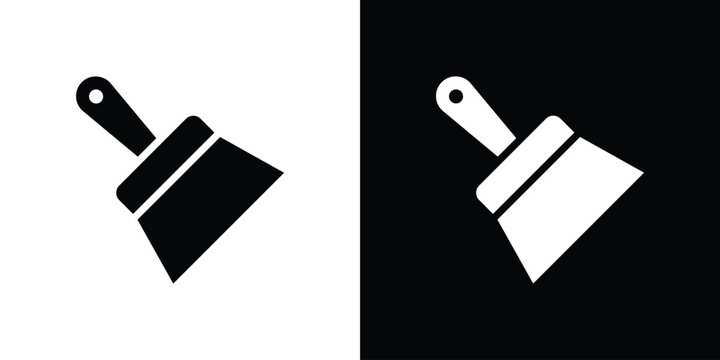 Putty knife icon. Vector illustration. Silhouette in black color