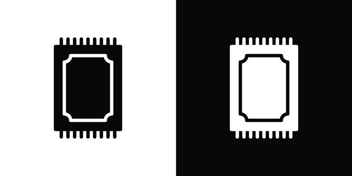 Rugs icon. Vector illustration. Silhouette in black color