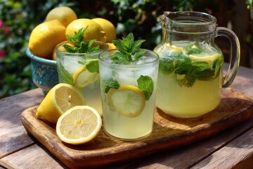 Fototapeta premium Lemon and Mint Lemonade 