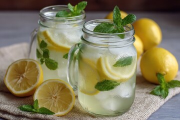 Lemon and Mint Lemonade 