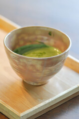 macha green tea latte or milk green tea, macha green tea or milk green tea or hot green tea