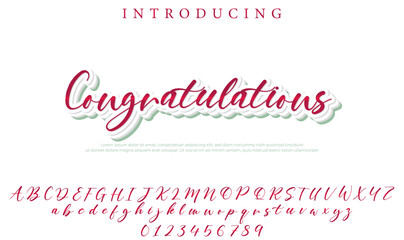 Congratulations Font &ndash; Stylish Script Typeface with Bold Modern Brush Lettering