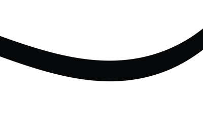 simple black hand drawn curve line.