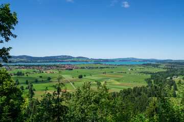 Peaceful atmosphere of a typical bavarian cultured and picturesque landscape.