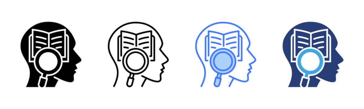 Self Knowledge icon sheet multiple style collection