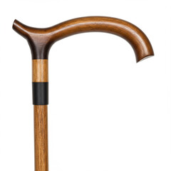 Isolated Walking Stick: A Photorealistic Travel Essential for Hiking. 