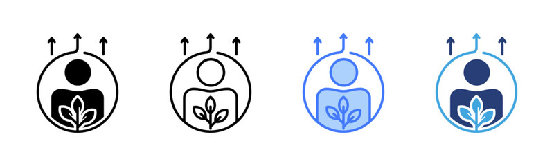 Self Improvement icon sheet multiple style collection