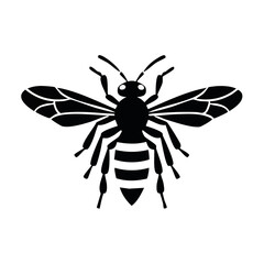 Fototapeta premium Hornet Black Glyph Icon (Color Changes Available in SVG)