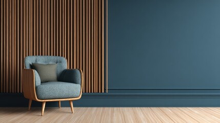 Modern minimalist interior scene