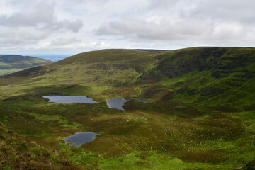 Lakes in Nire Valley, Comeragh Mountains, Co. Waterford, Ireland,