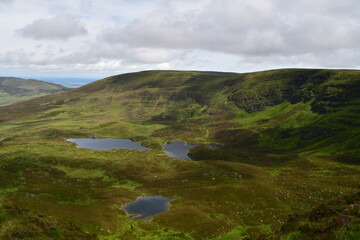 Lakes in Nire Valley, Comeragh Mountains, Co. Waterford, Ireland,