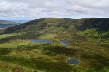 Lakes in Nire Valley, Comeragh Mountains, Co. Waterford, Ireland,